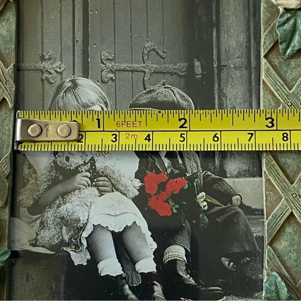 Picture Frame Roses Cottage-core Resin 3D Floral Ornate Victorian. 3.5 X 5 Photo